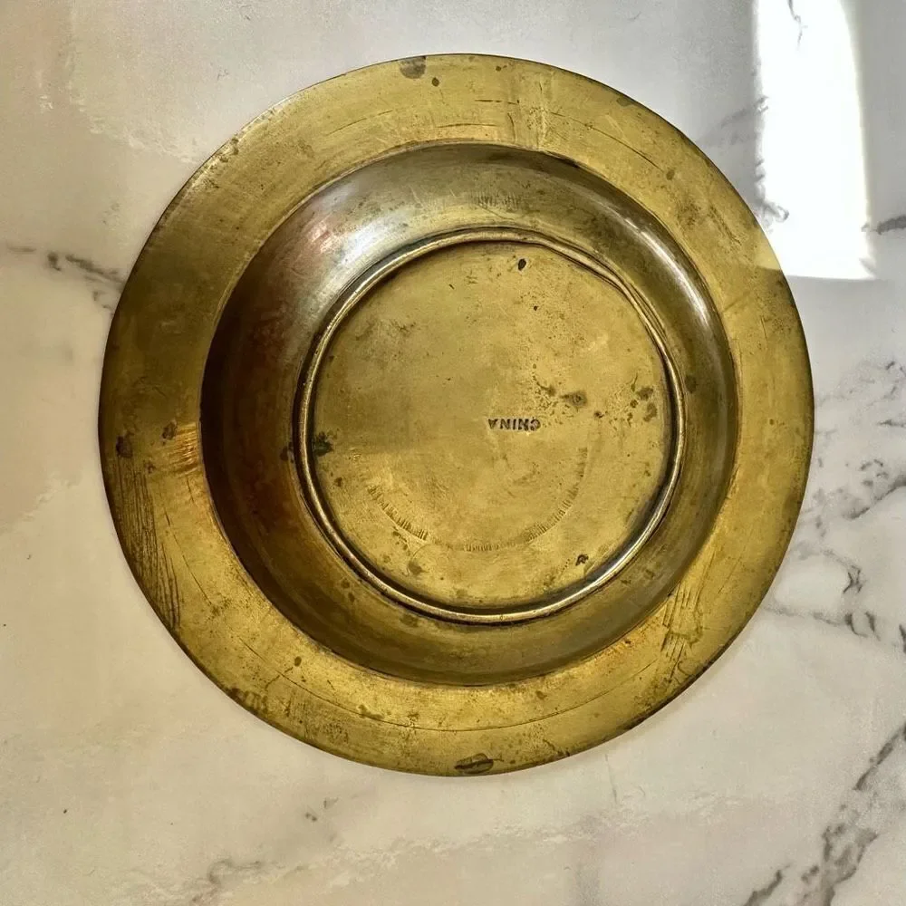 Vintage metal lacquered bowl